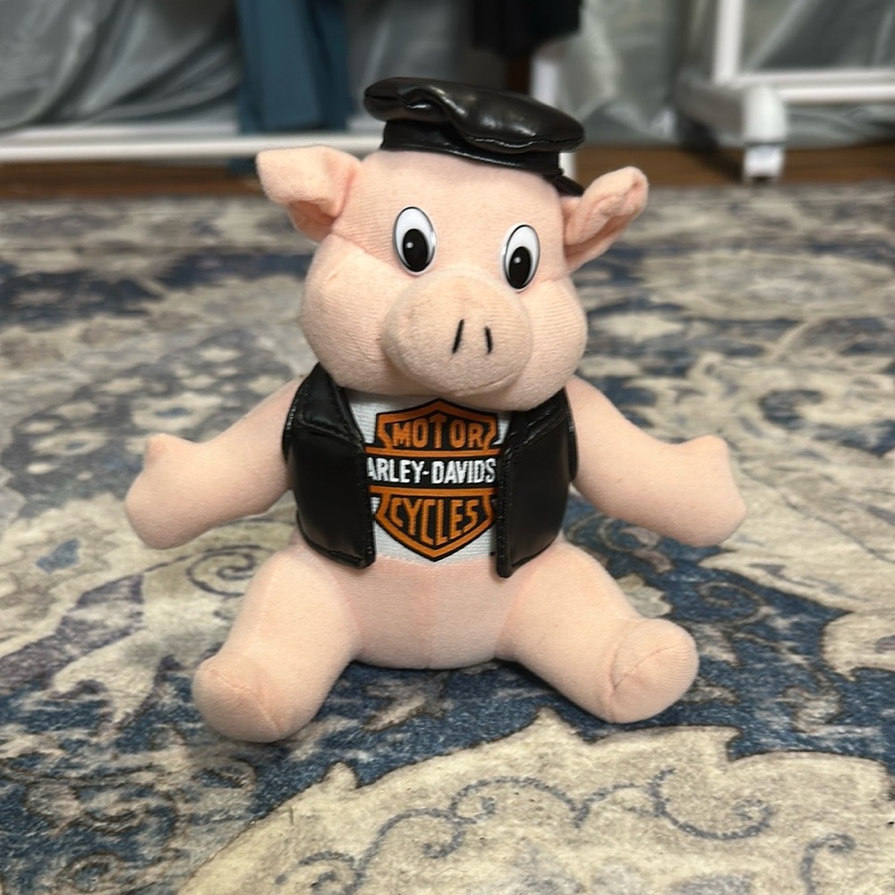 Harley Davidson small stuffed pig